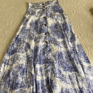 Long flowery skirt